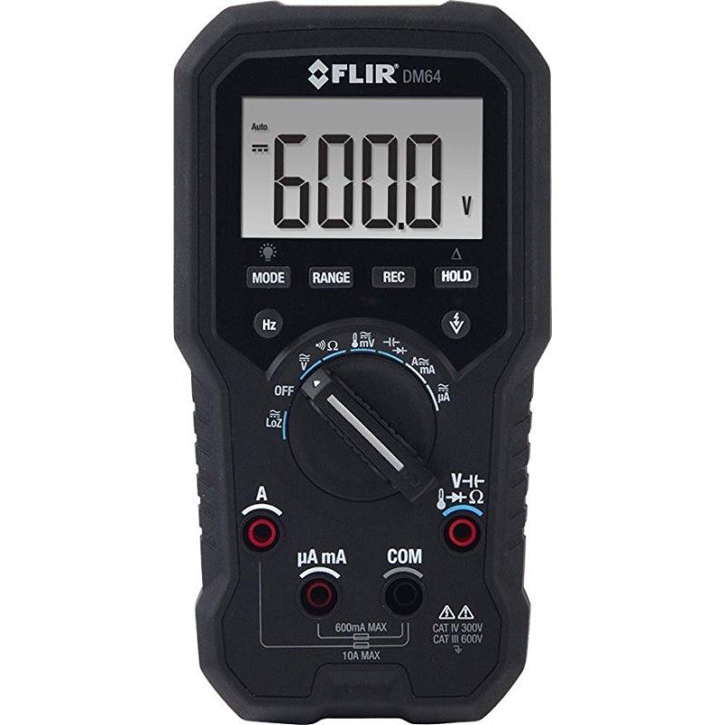 Multímetro digital FLIR DM64 HVAC TRMS con temperatura